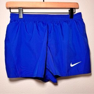 Nike Dri-Fit Running Shorts Small Blue Athletic Lined Workout